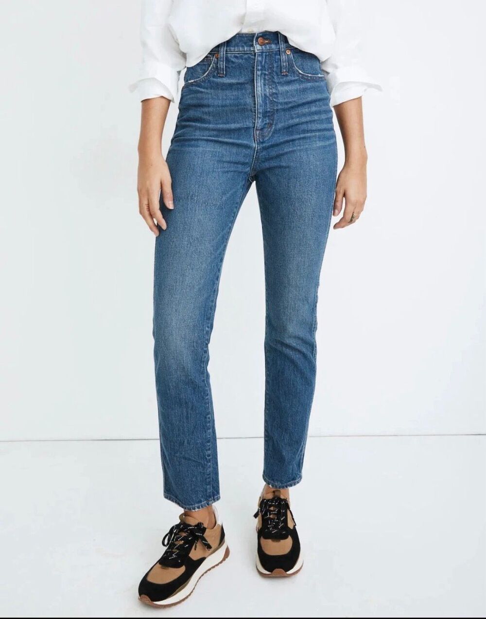Madewell Stovepipe High Waisted Blue Denim Jeans Size 28